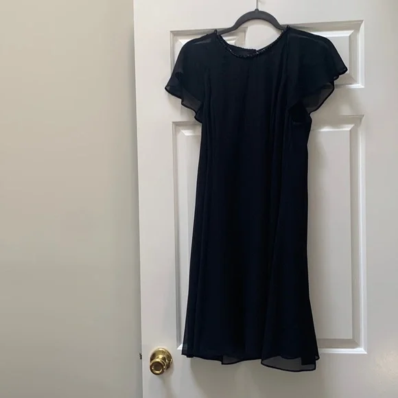 Black Dress with Beaded Neckline - Picture 1 of 4